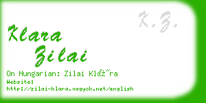 klara zilai business card